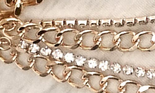 Ettika Nightlife Crystal Multi Row Chain Belt