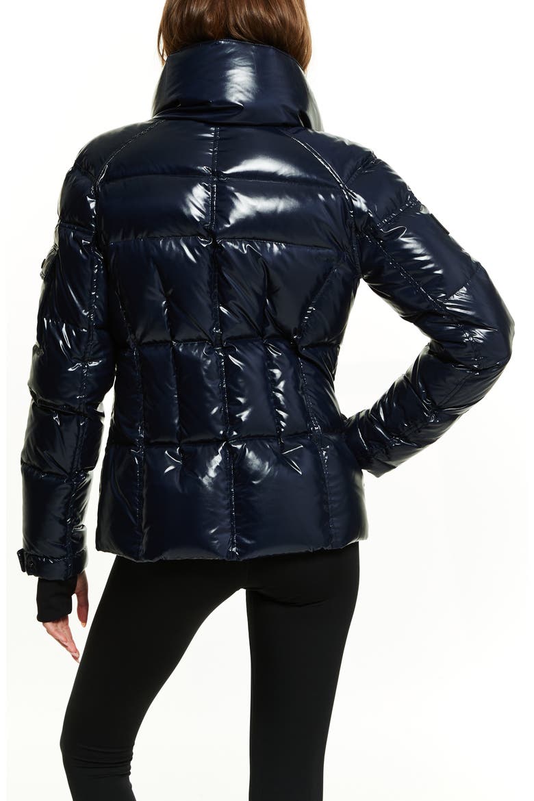 Freestyle Water Resistant Down Puffer Coat, Alternate, color, DARK MARINE
