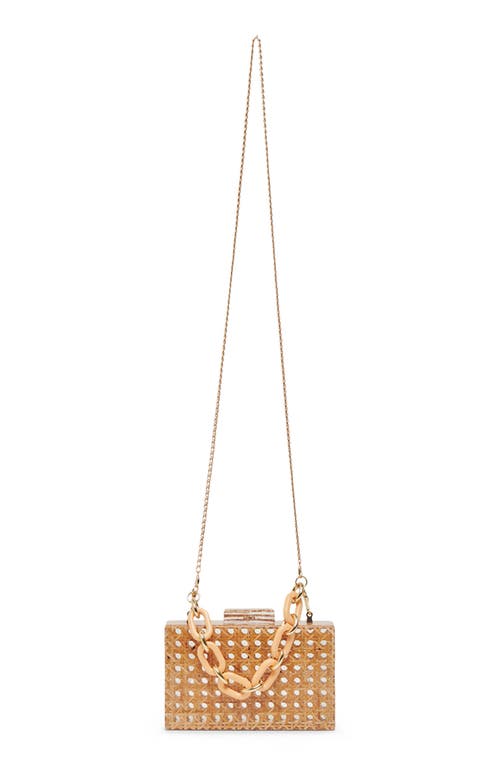 Dolce Vita Cane Convertible Clutch In Natural Multi