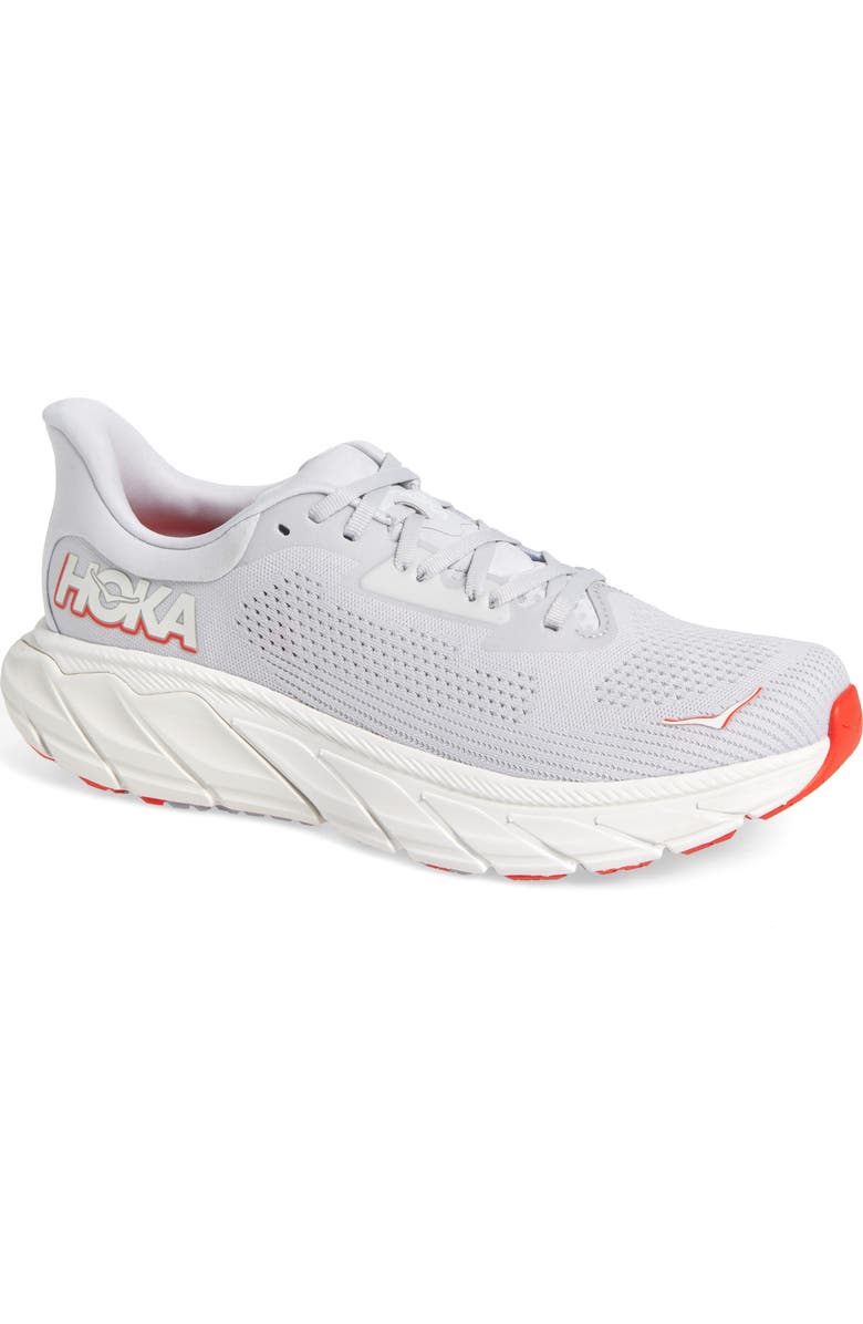 HOKA Arahi 7 Running Shoe, Main, color, Cosmic Grey / Tomato