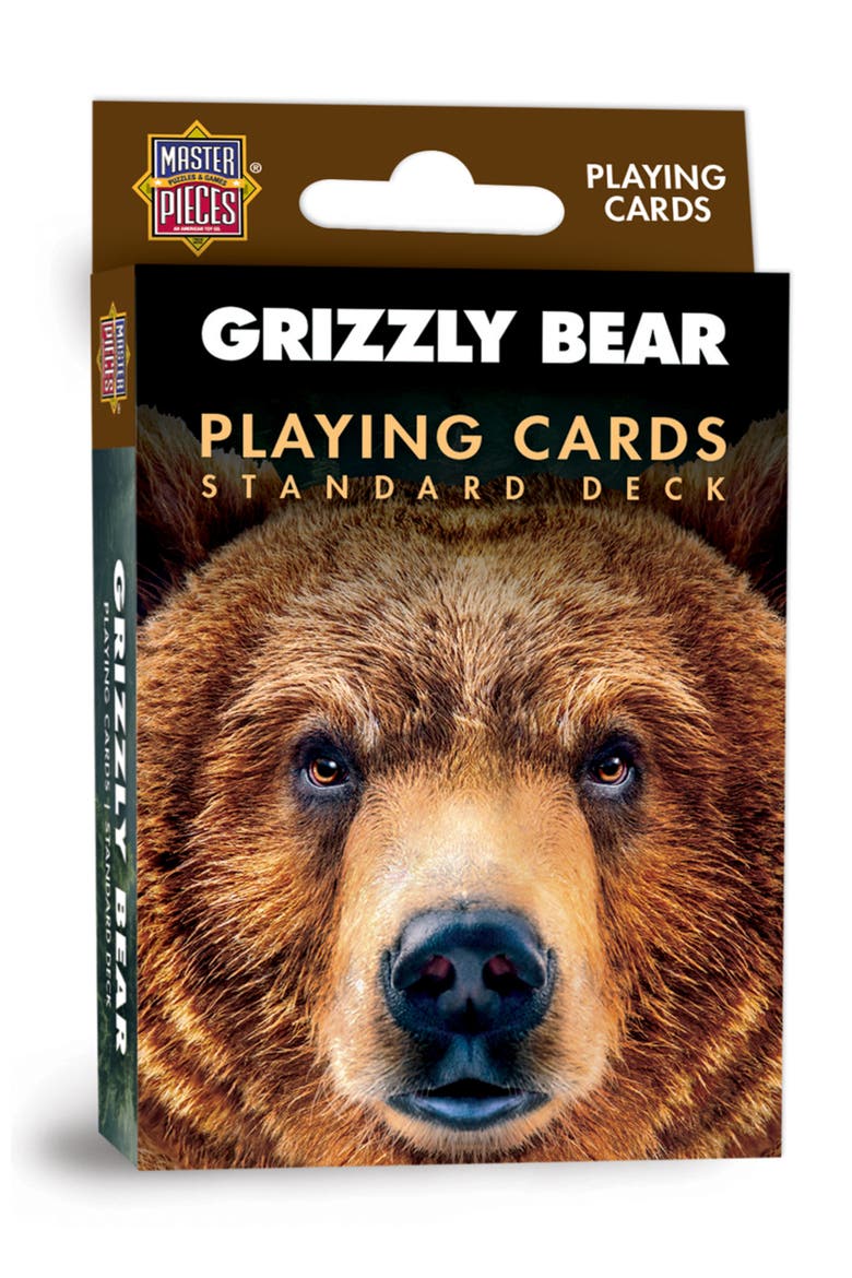 Grizzly Bear Playing Cards, Main, color, Multicolor