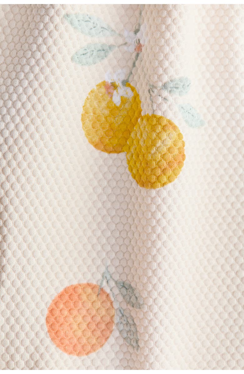 H&M Patterned Swimsuit, Alternate, color, Light Beige/Lemons