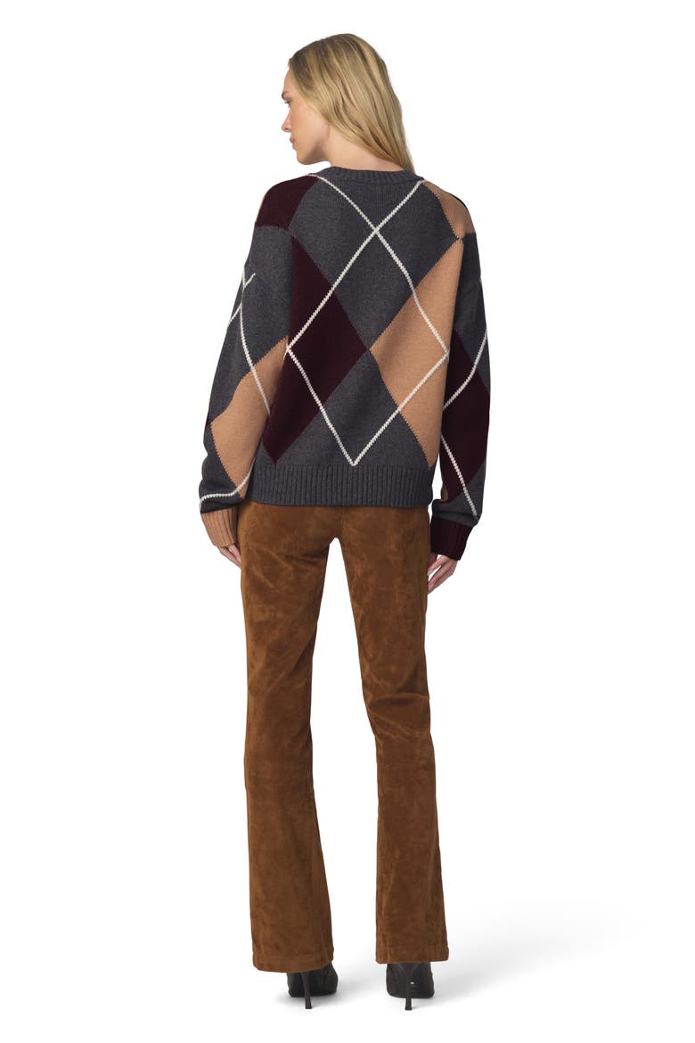 Relaxed Fit Argyle Cardigan, Alternate, color, CHARCOAL ARGYLE