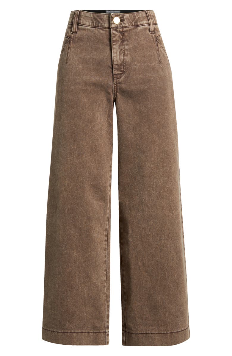 Wit & Wisdom Wyatt Skyrise Washed Ankle Wide Leg Jeans, Alternate, color, Washed Dark Walnut