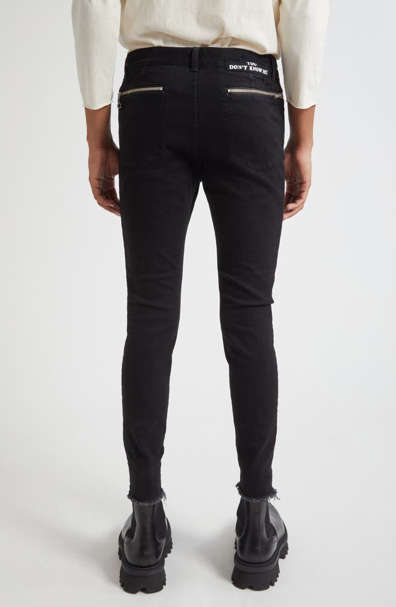 Undercover Ripped Stretch Cotton Jeans, Alternate, color, Black