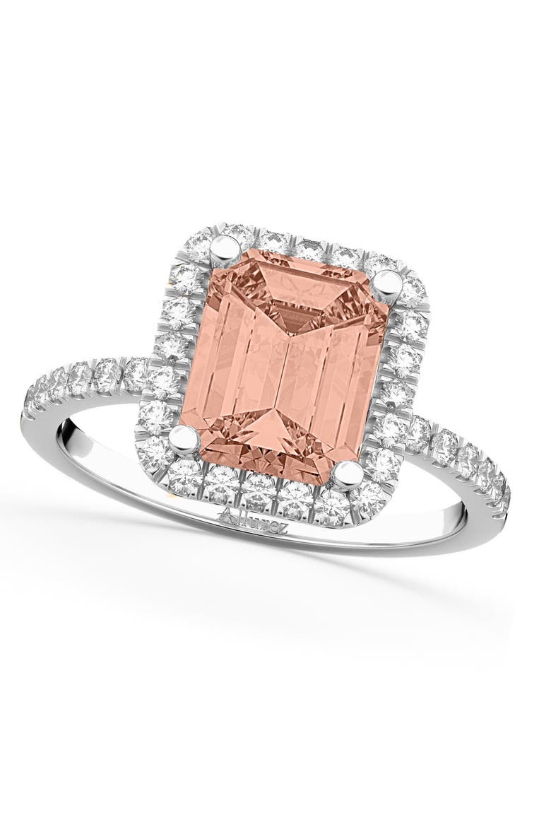 Morganite & Diamond Engagement 14k, Main, color, 3.32 ct/White Gold