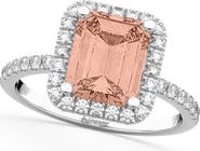 ALLUREZ Morganite & Diamond Engagement 14k