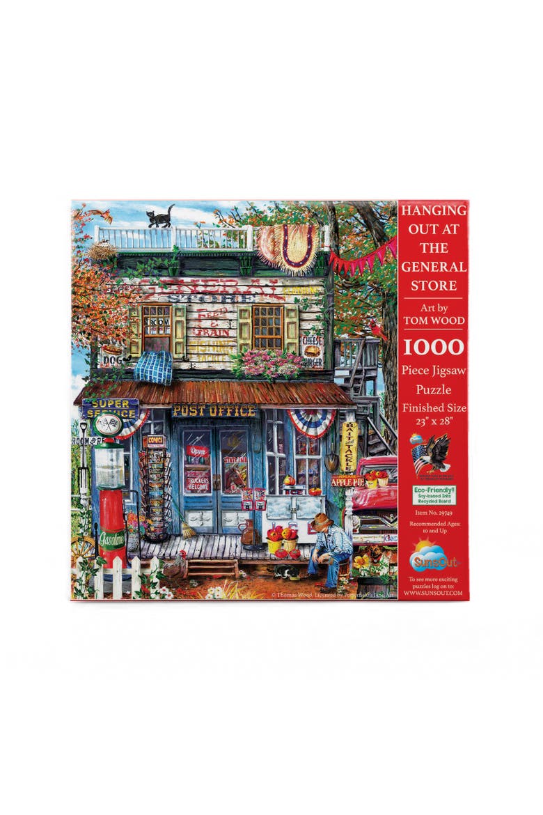Hanging Out at the General Store 1000 piece Jigsaw Puzzle for Adults, Alternate, color, Multicolor