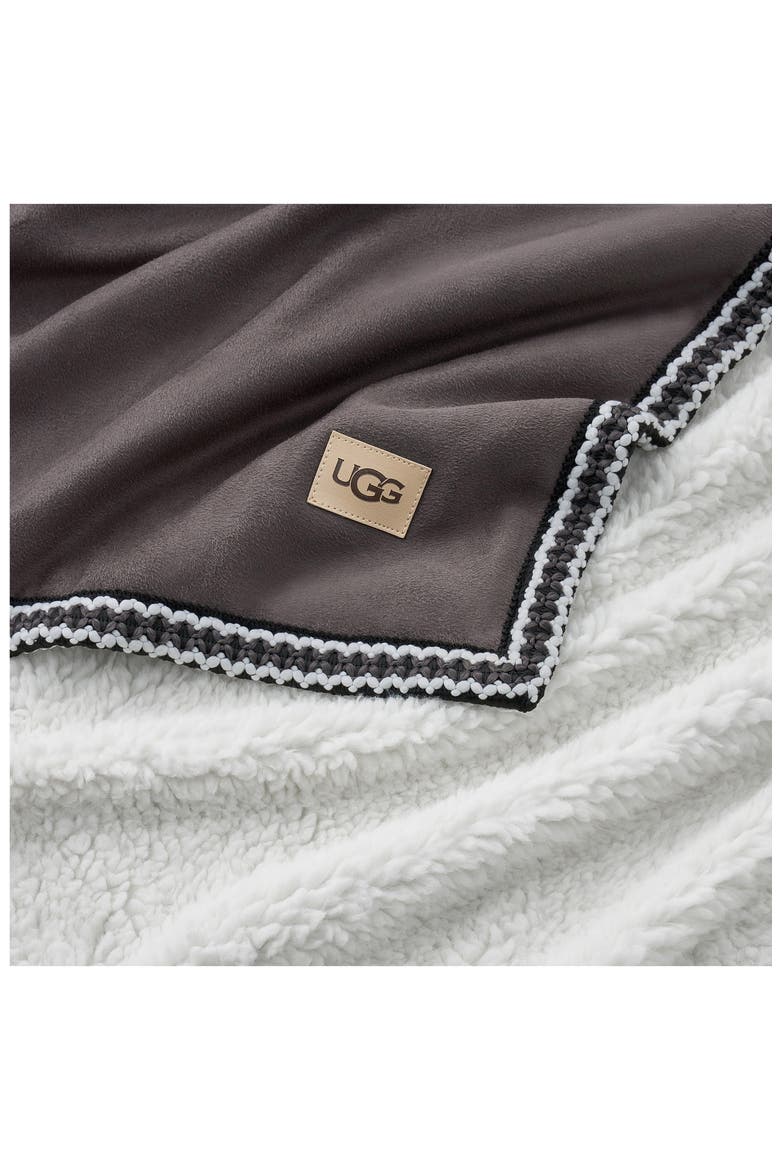 Kirkwood Uggbraid Throw Blanket, Alternate, color, CHARCOAL
