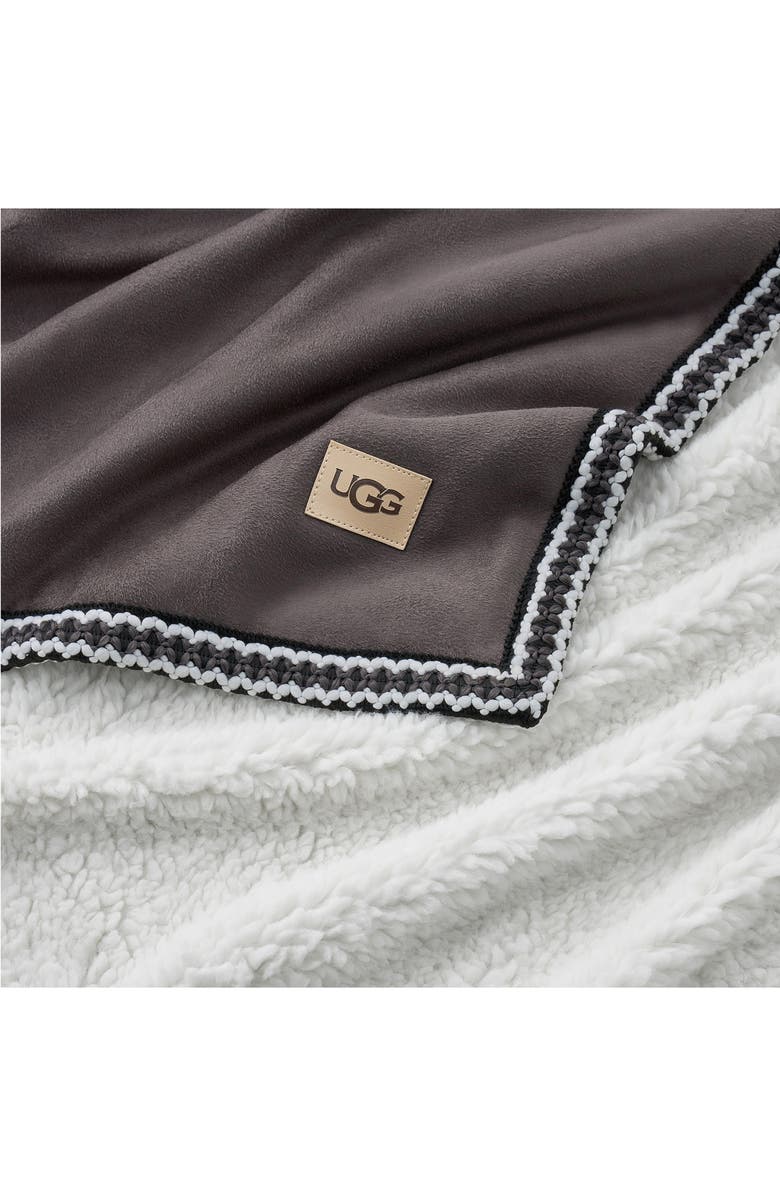 UGG<sup>®</sup> Kirkwood Uggbraid Throw Blanket, Alternate, color, Charcoal