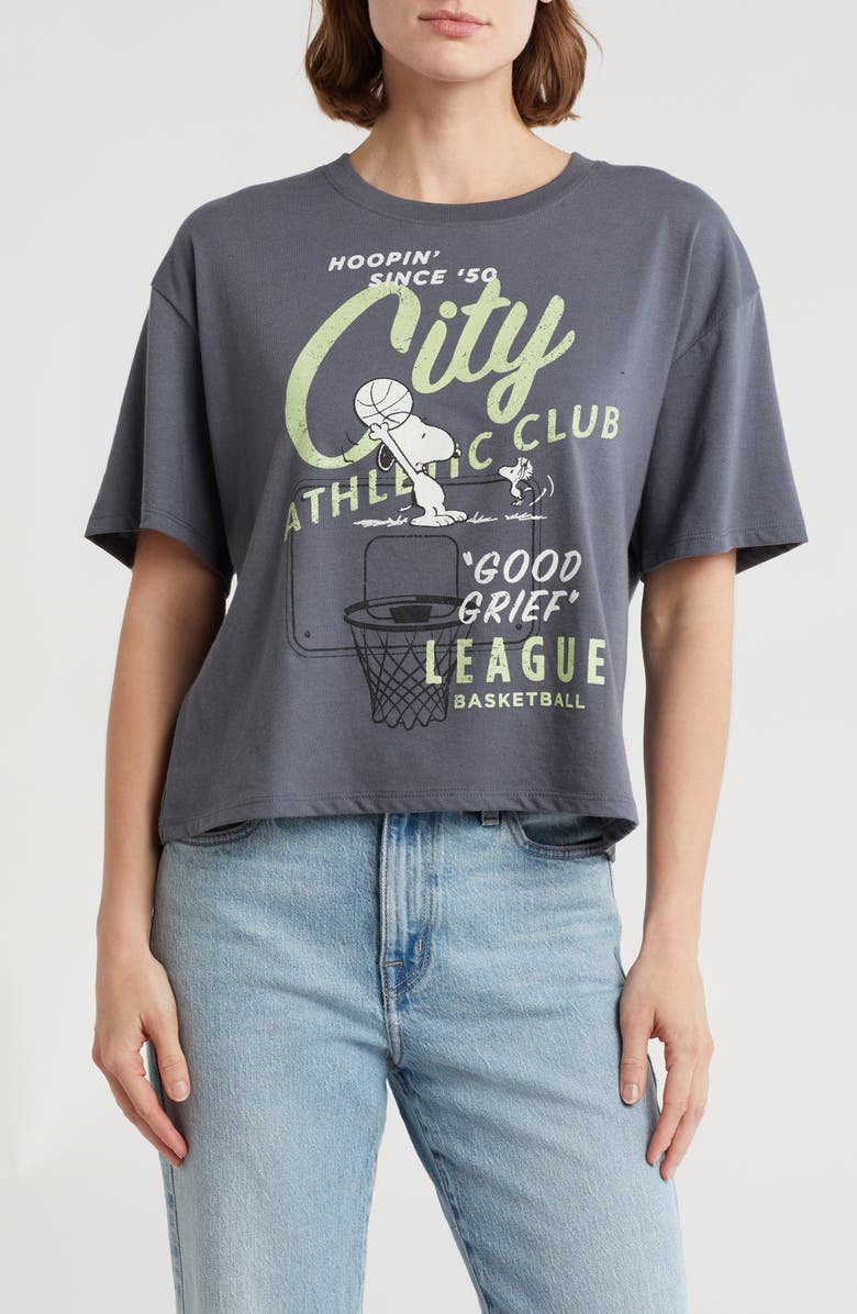 Vinyl Icons Peanuts<sup>®</sup> Athletic Club Graphic T-Shirt, Main, color, Smoked Pearl