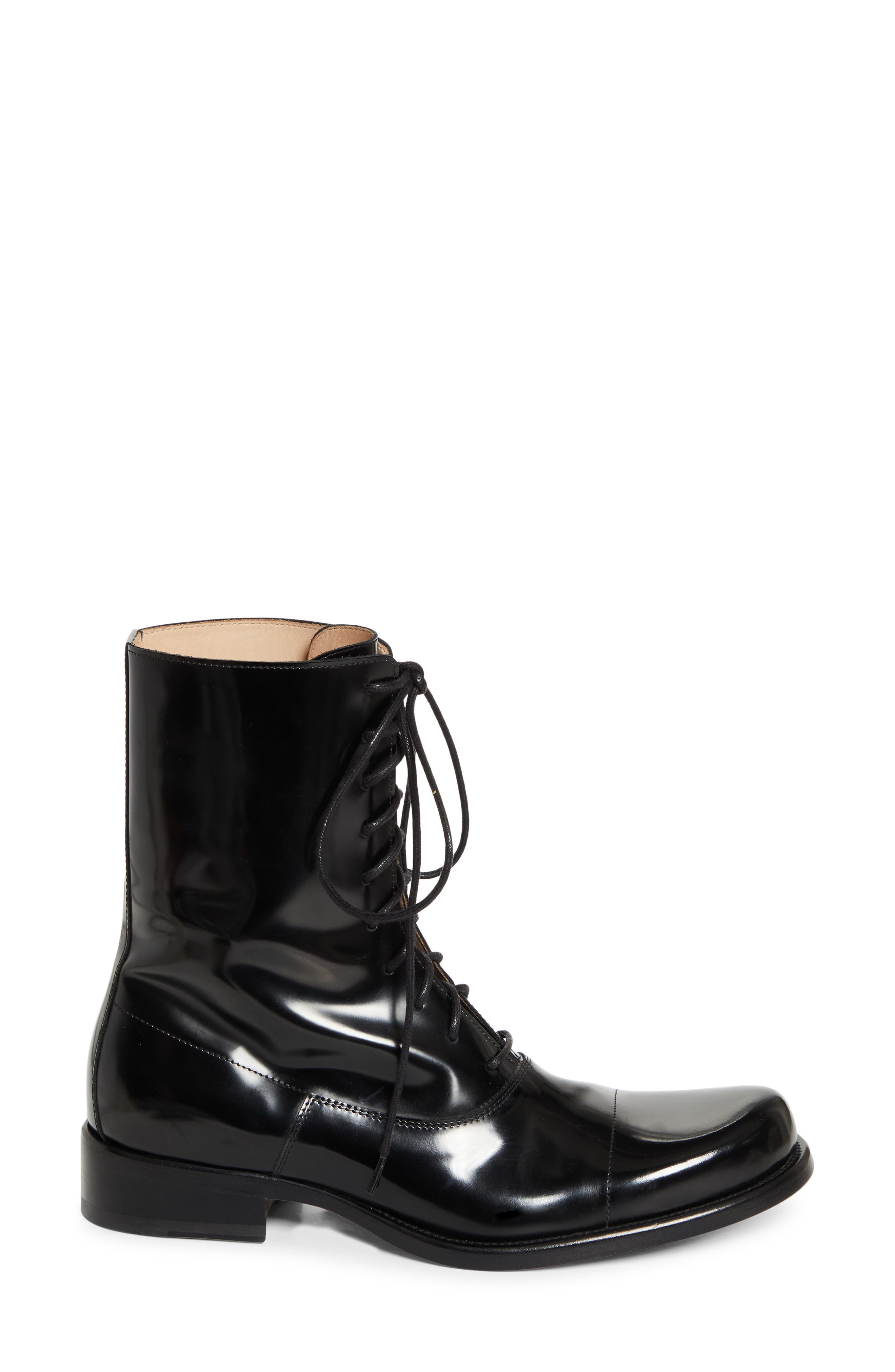 The Row Kai Combat Boot, Alternate, color, Black