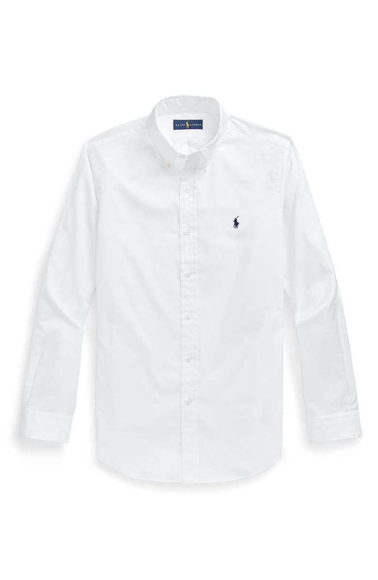 Polo Ralph Lauren Washed Pinpoint Oxford Button-Down Shirt, Alternate, color, 