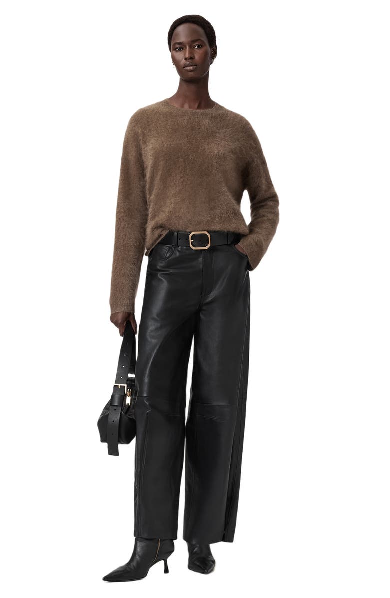 AllSaints Rebel Cashmere Crewneck Sweater, Alternate, color, Walnut Brown