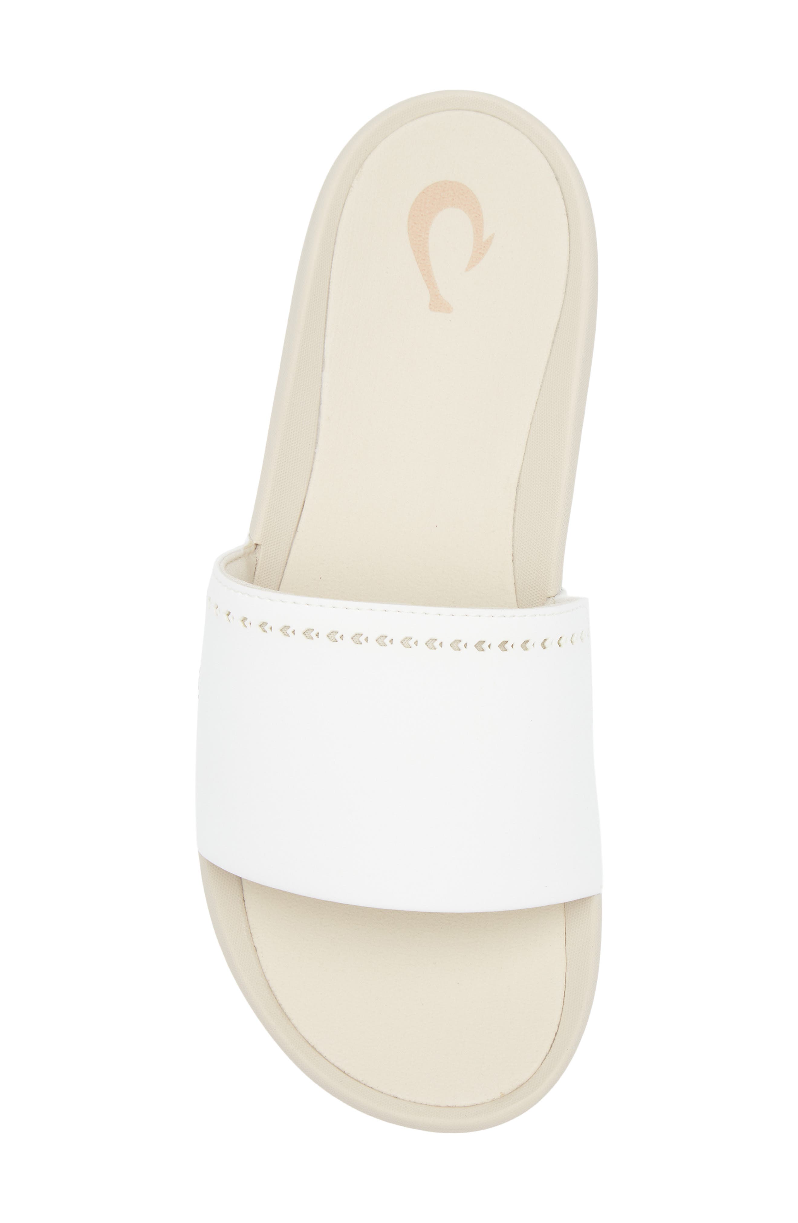 Ulele Water Resistant Slide Sandal, Alternate, color, BRIGHT WHITE / TAPA