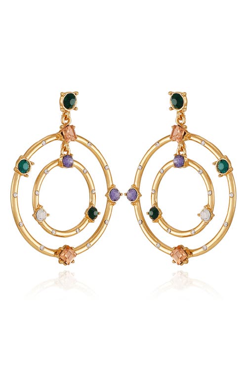 Vince Camuto Crystal Circular Drop Earrings In Goldtone Multi