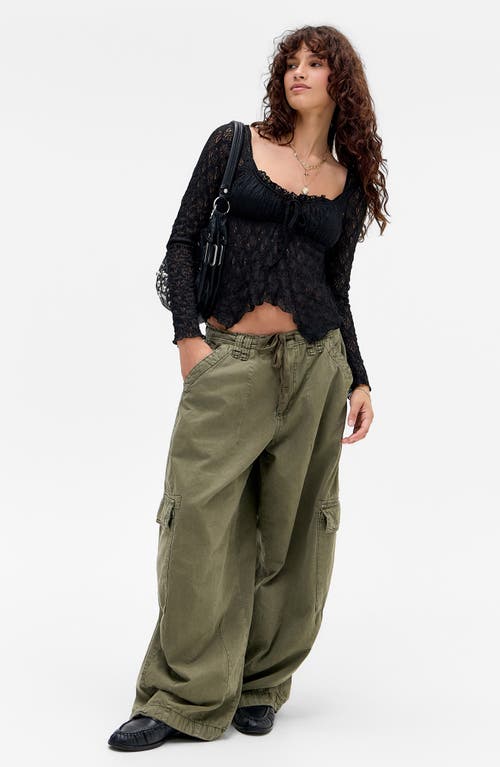 Bdg Urban Outfitters Piper Handkerchief Hem Lace T-shirt In Black