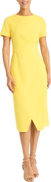 Maggy London Short Sleeve Tulip Hem Midi Dress