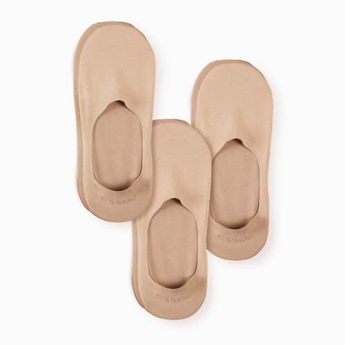 Essoc Inc Unisex Cotton No Show Socks 3-pack In Brown