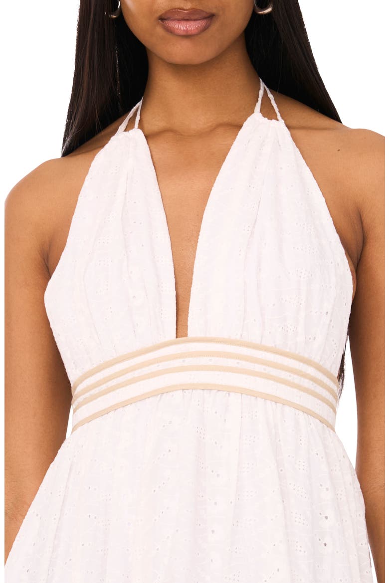 The Brynn Halter Dress, Alternate, color, LUCENT WHITE