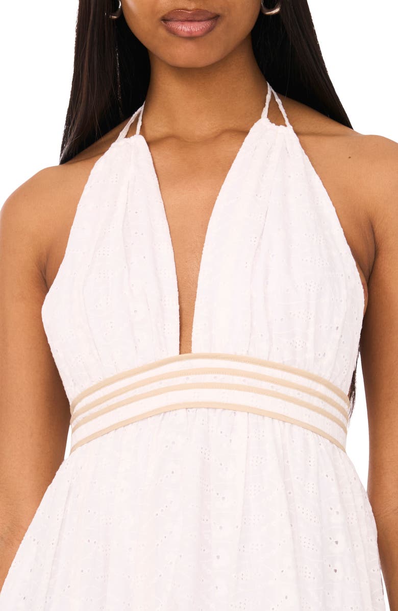 Parker The Brynn Halter Dress, Alternate, color, Lucent White