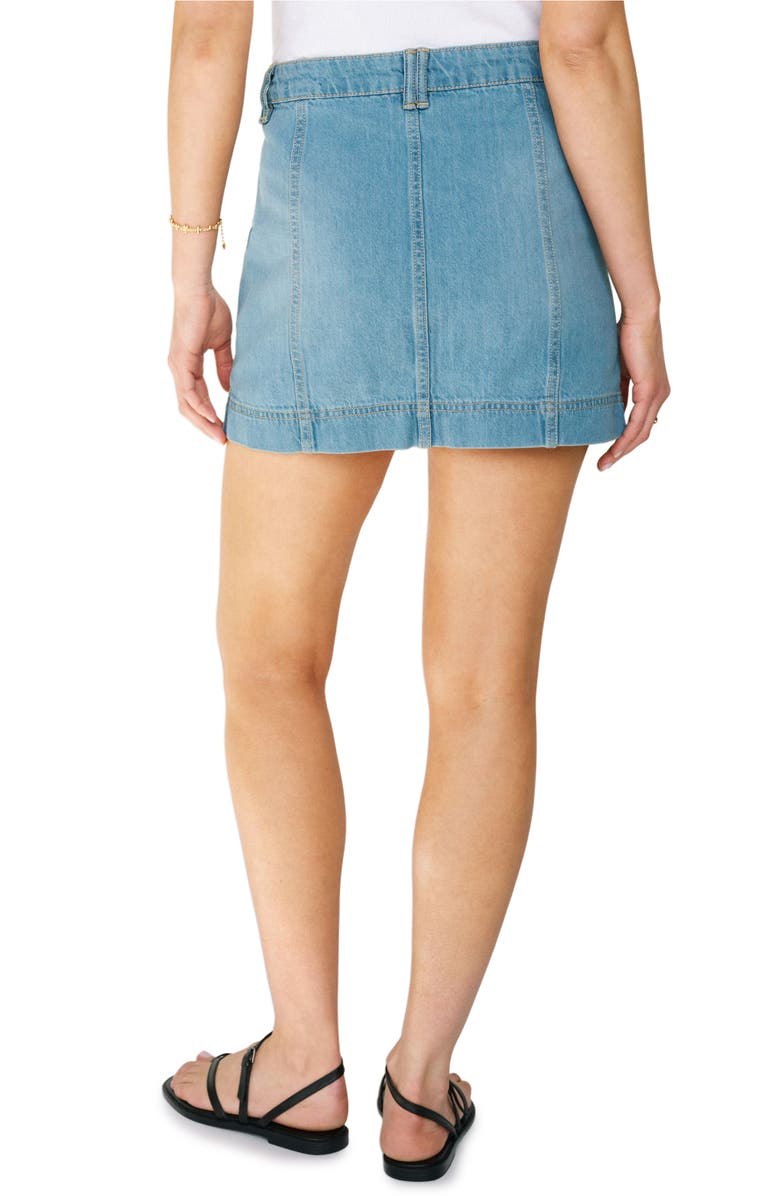 Sanctuary All Buttoned Up Denim Miniskirt, Alternate, color, Dream Team