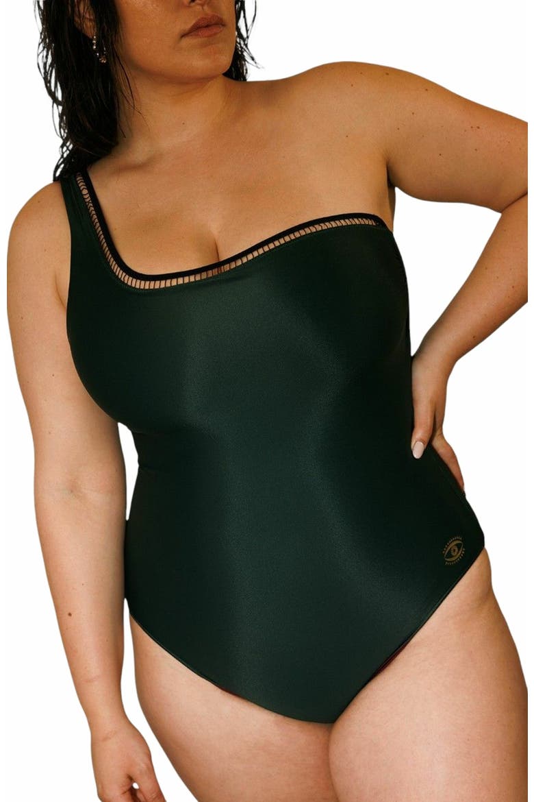 Onepiece Side Kim Reversible, Alternate, color, Dark Green to Wine