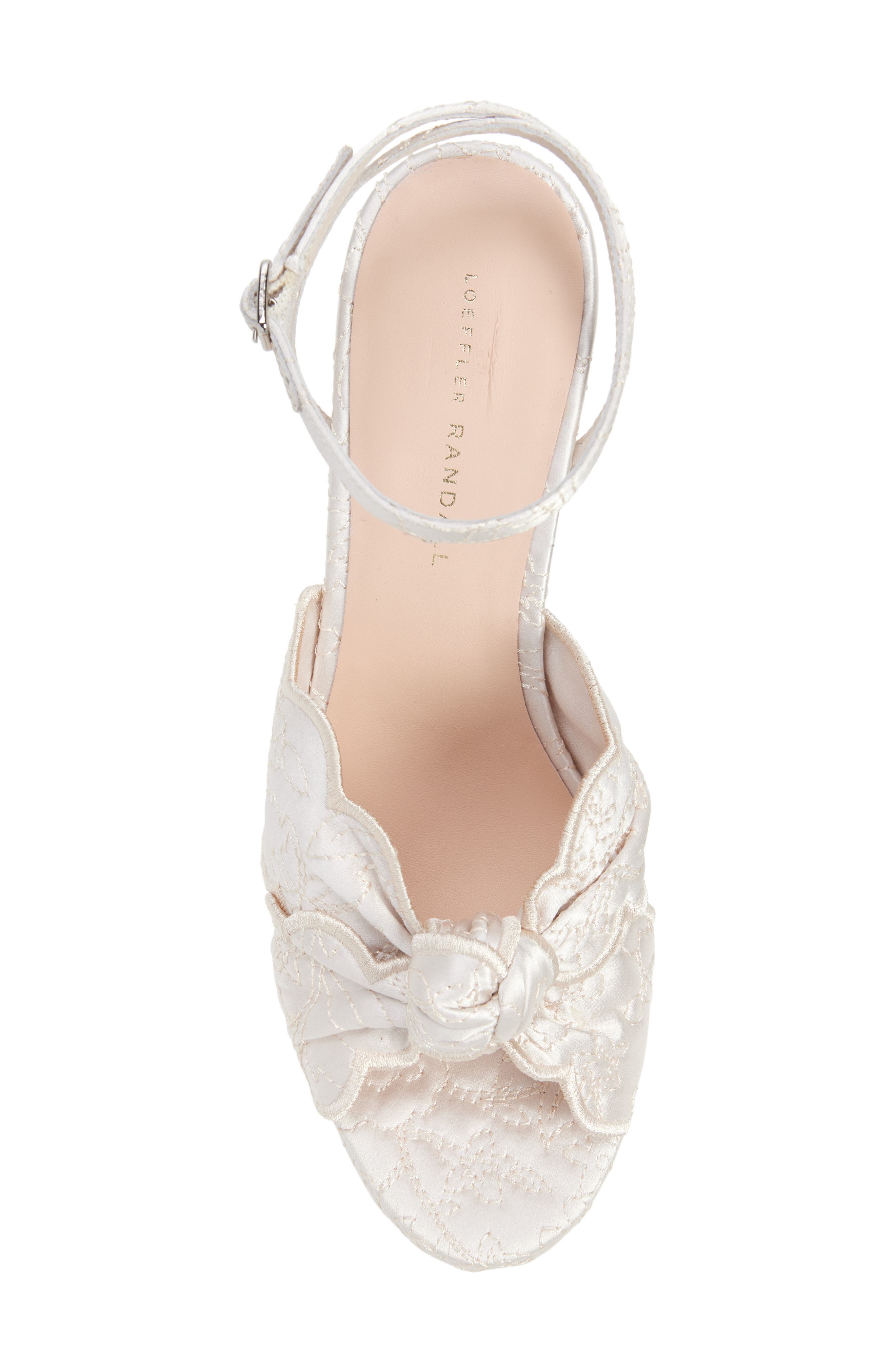Loeffler Randall Isabel Embroidered Knot Platform Sandal, Alternate, color, 