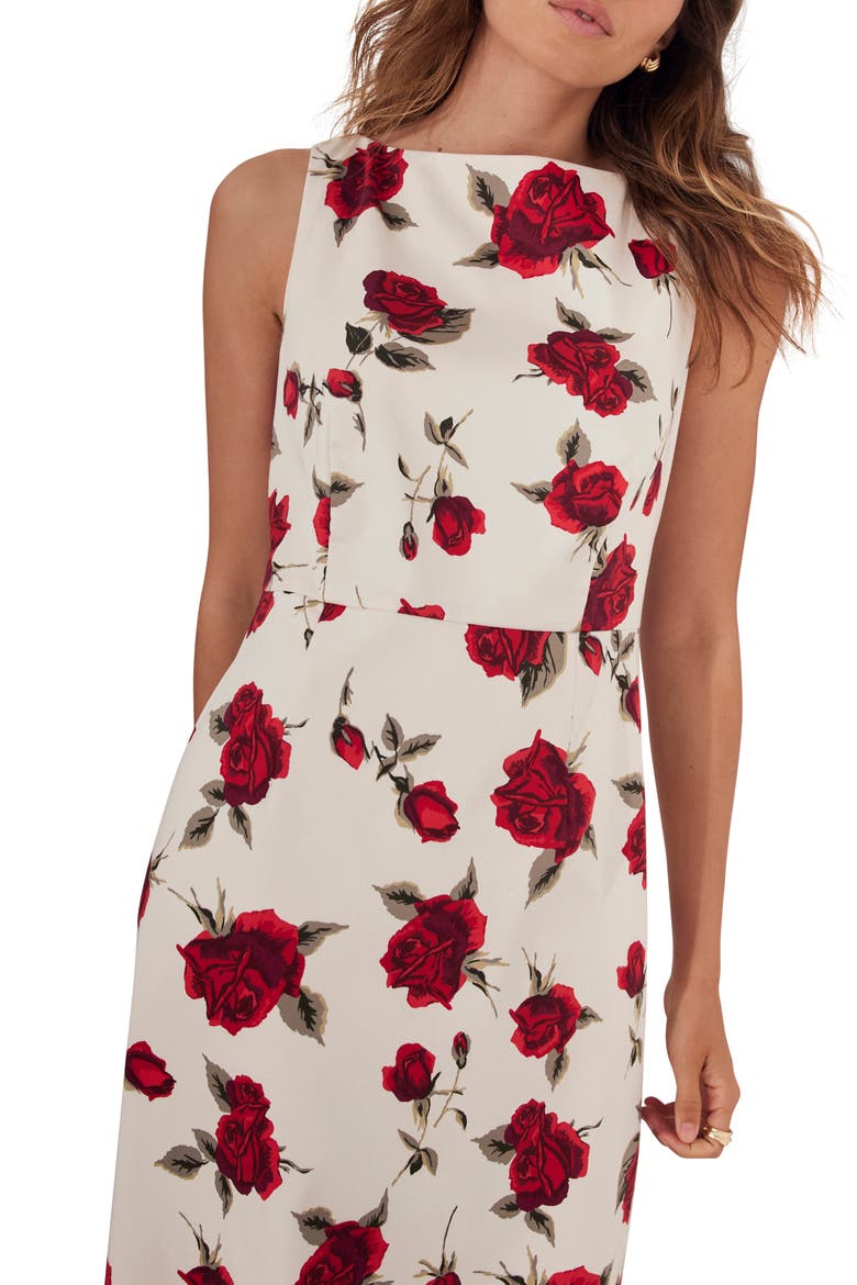 Order Roses Dress Rose Print Midi Dress (Women) | Nordstrom