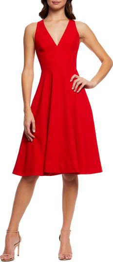 white christmas dresses Catalina Dress – Dress the Population main image 0