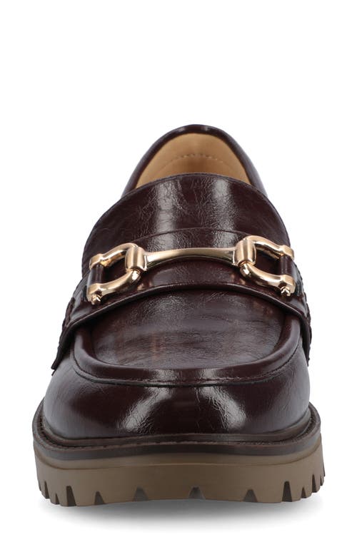 Journee Collection Jessamy Lug Loafer In Burgundy