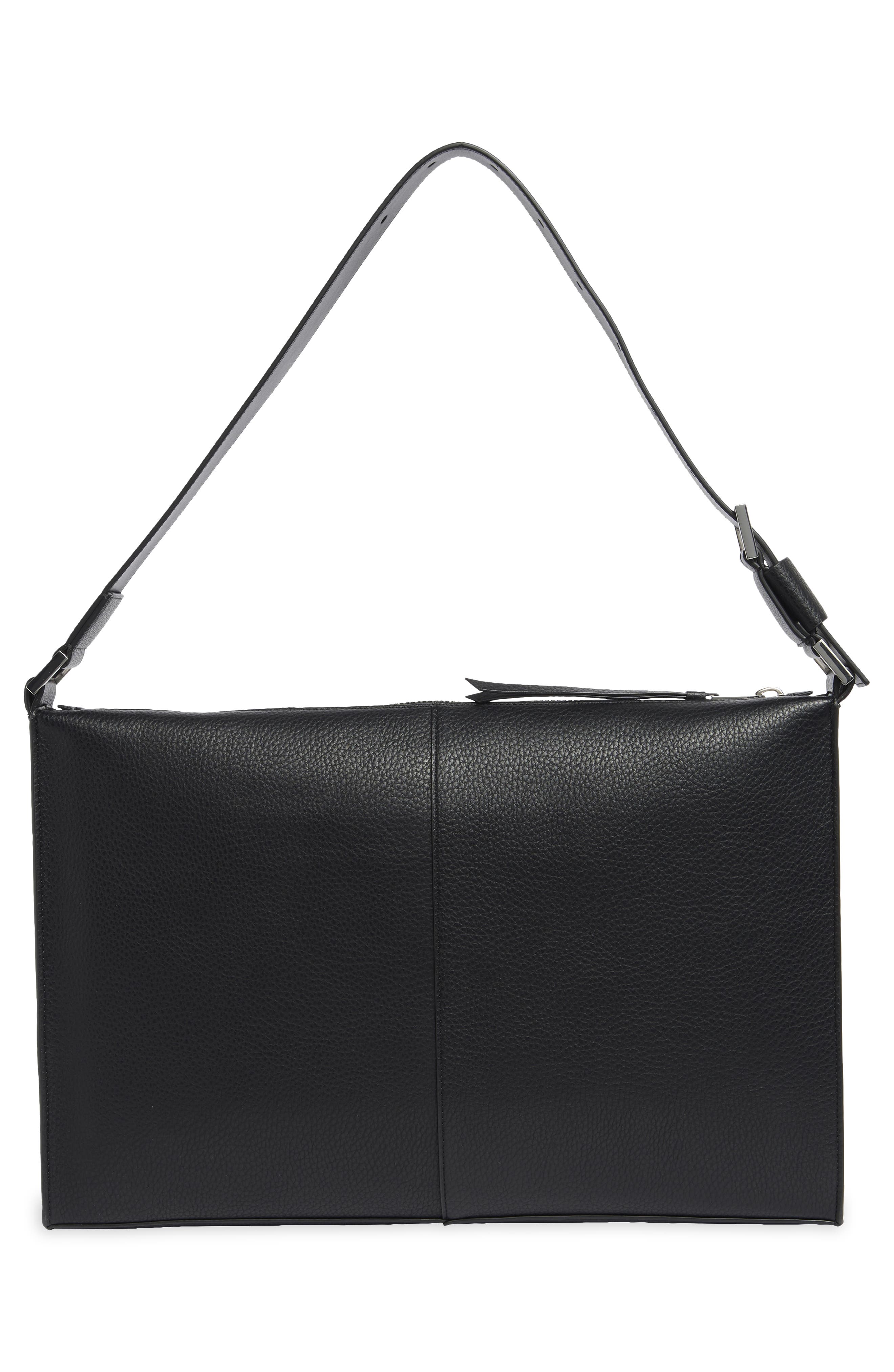 AllSaints Edbury Leather Shoulder Bag, Alternate, color, 