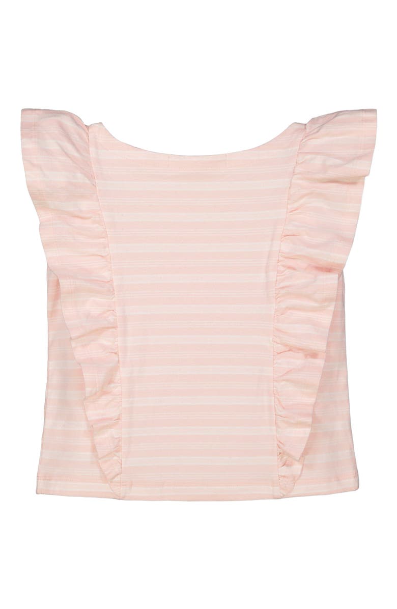 Hope & Henry Girls' Ruffle Knit Top, Kids, Alternate, color, 