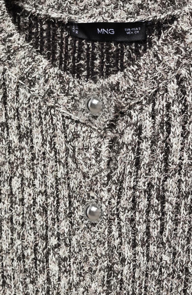 MANGO Textured Rib Cardigan, Alternate, color, 