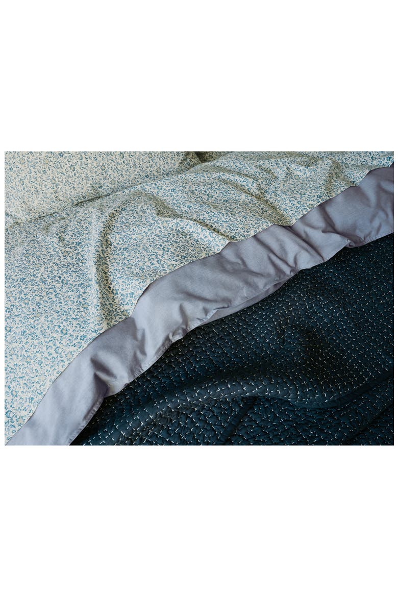 Pebbled Handstitched Organic Cotton Quilt, Alternate, color, MIDNIGHT INDIGO