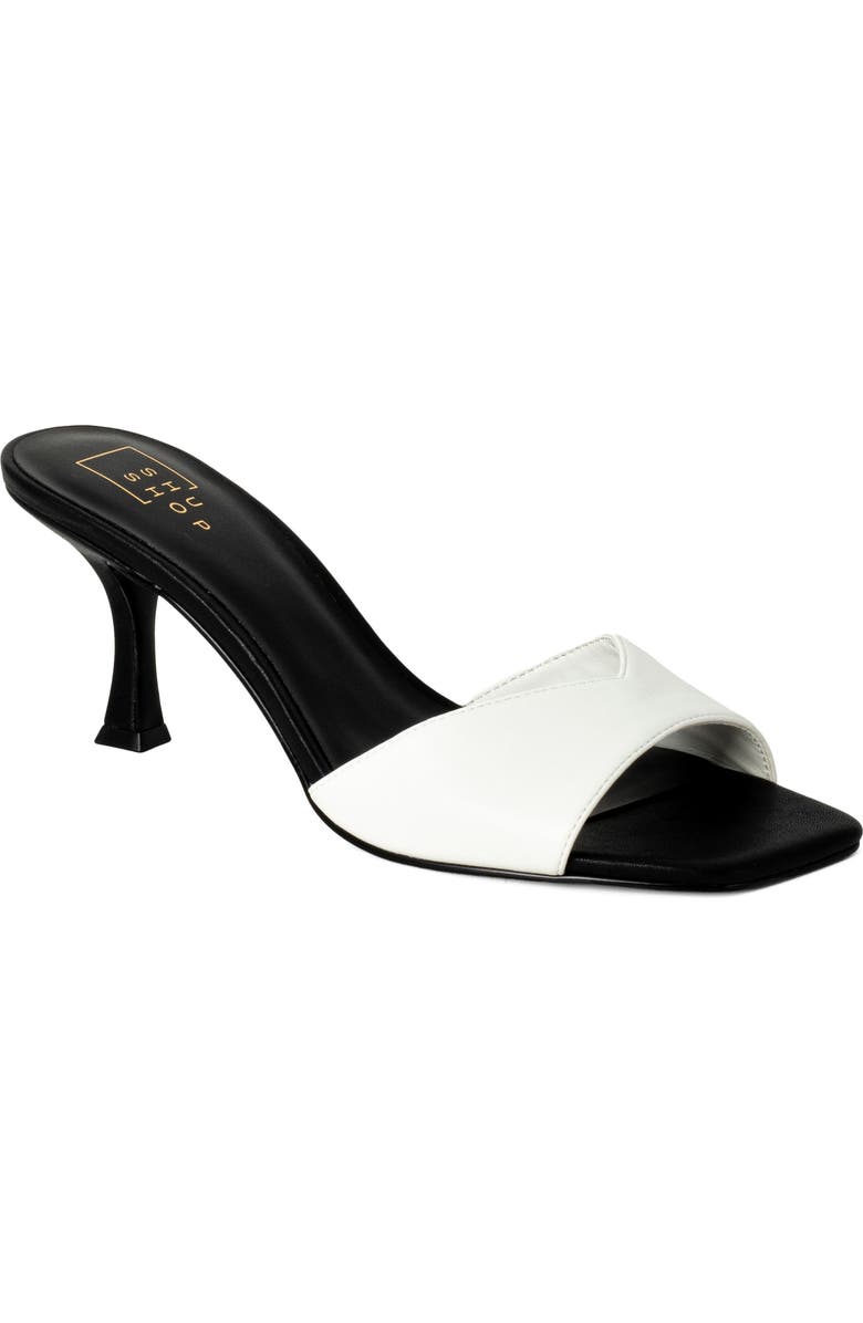 SHUSHOP Holiday Mule, Main, color, Black And White