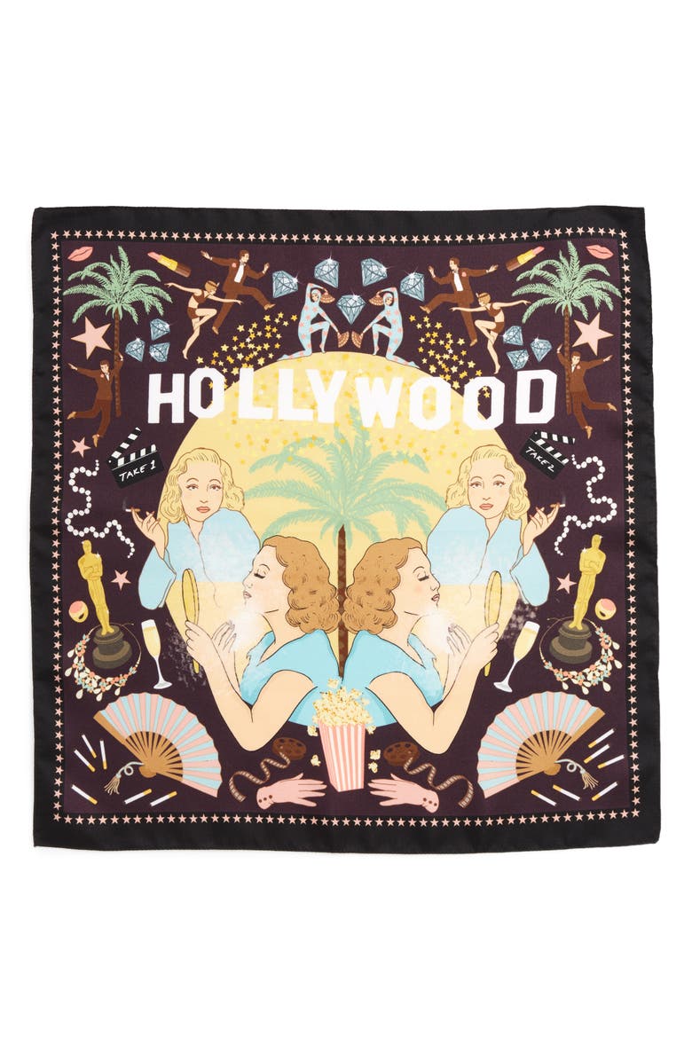 Karen Mabon Hollywood Silk Square Scarf, Alternate, color, 