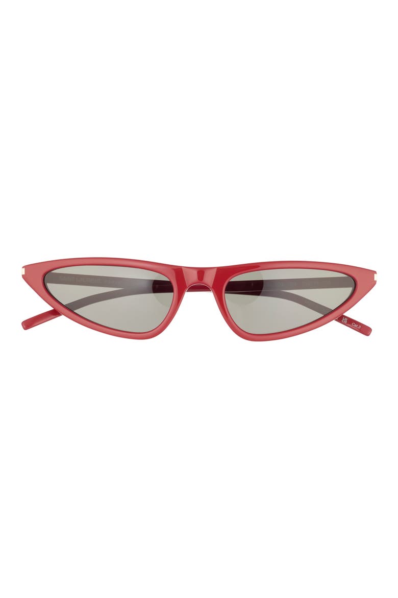 SL 703 55mm Cat Eye Sunglasses, Main, color, RED RED GREY