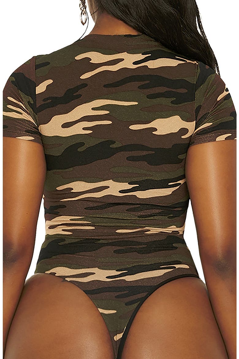 x Mama Malika Loving Crewneck Bodysuit, Alternate, color, CAMO