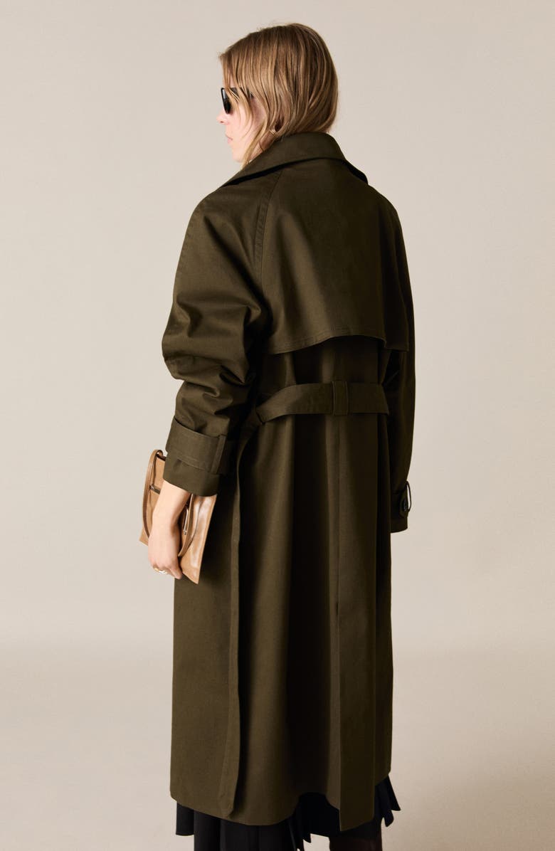 MANGO Belted Double Breasted Trench Coat, Alternate, color, 