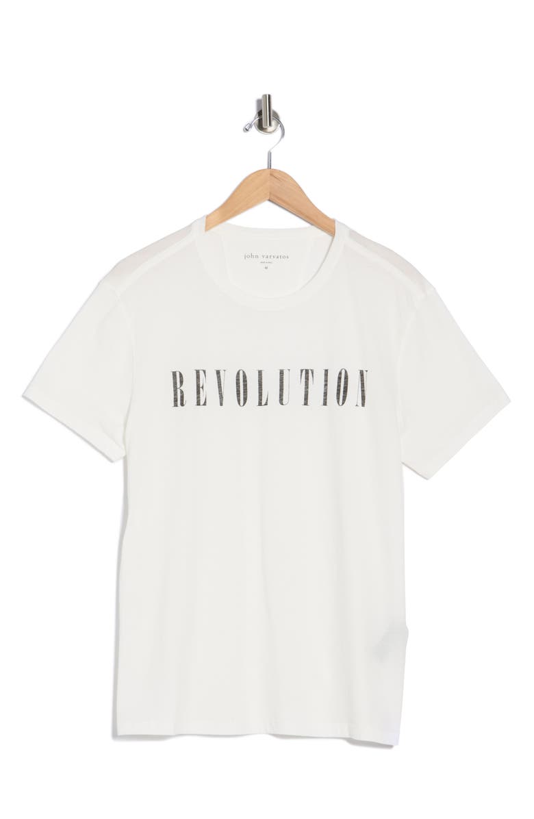 John Varvatos Revolution Organic Cotton Graphic T-Shirt, Alternate, color, Salt