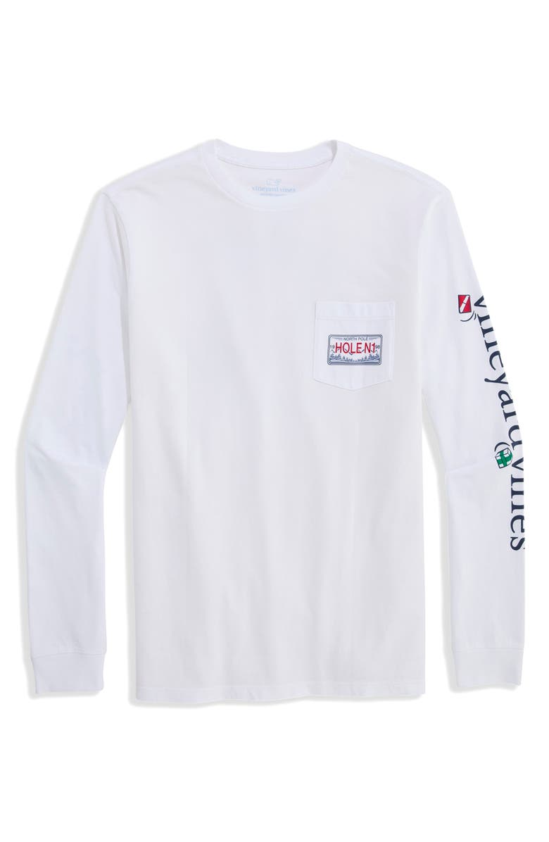 vineyard vines Best Christmas By Par Graphic Long Sleeve T-Shirt, Main, color, White Cap