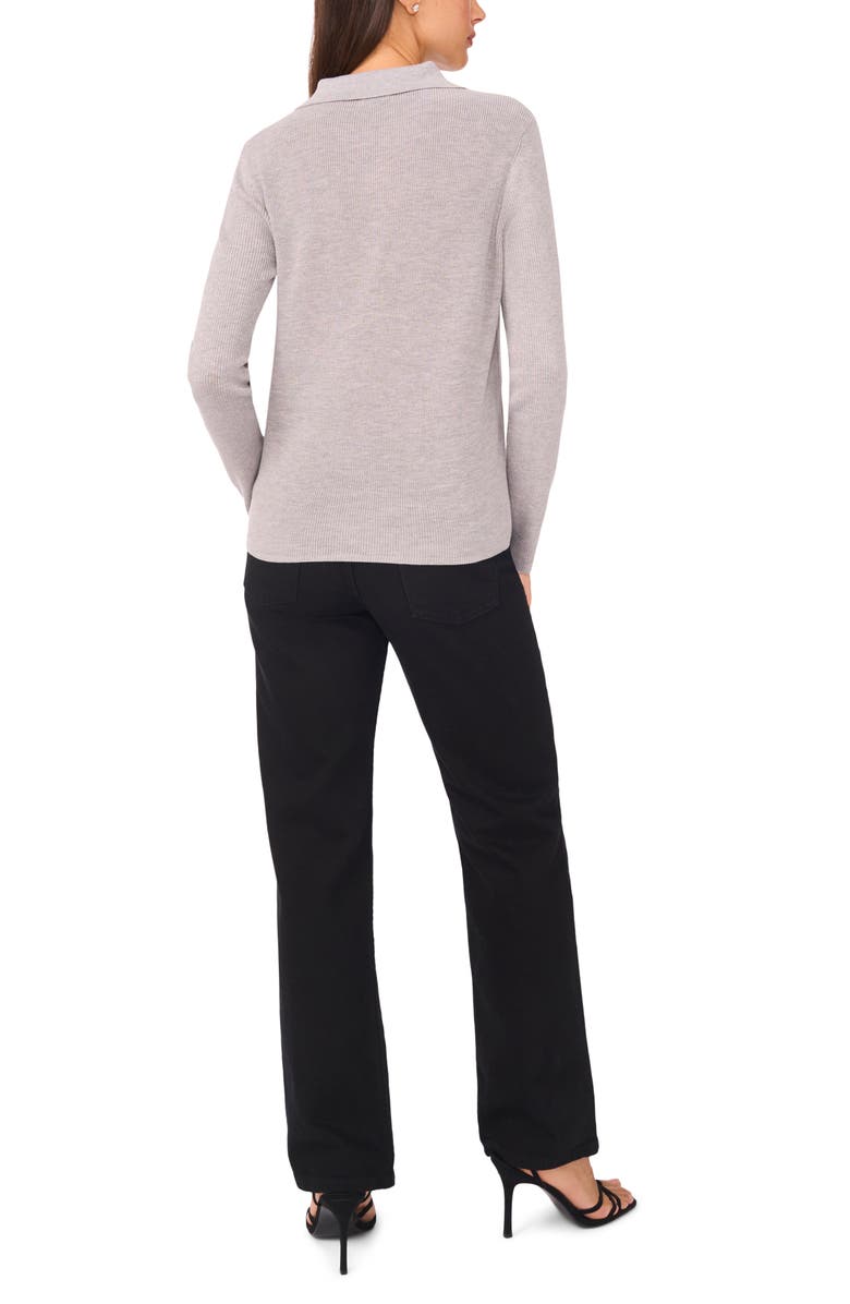 Halogen<sup>®</sup> Rib Polo, Alternate, color, Light Heather Grey