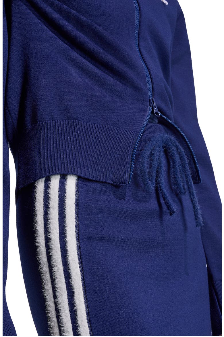 Three-Stripe Knit Midi Skirt, Alternate, color, DARK BLUE/ WHITE