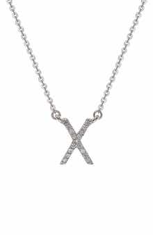 SUZY LEVIAN 14K Gold & Diamond Pavé Initial Pendant Necklace