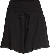 Area Girly Crystal Rib Waist Shorts