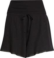 Area Girly Crystal Rib Waist Shorts