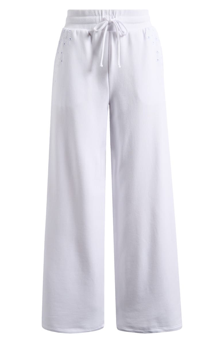 Splendid Rory Eyelet Embroidered Sweatpants, Alternate, color, White