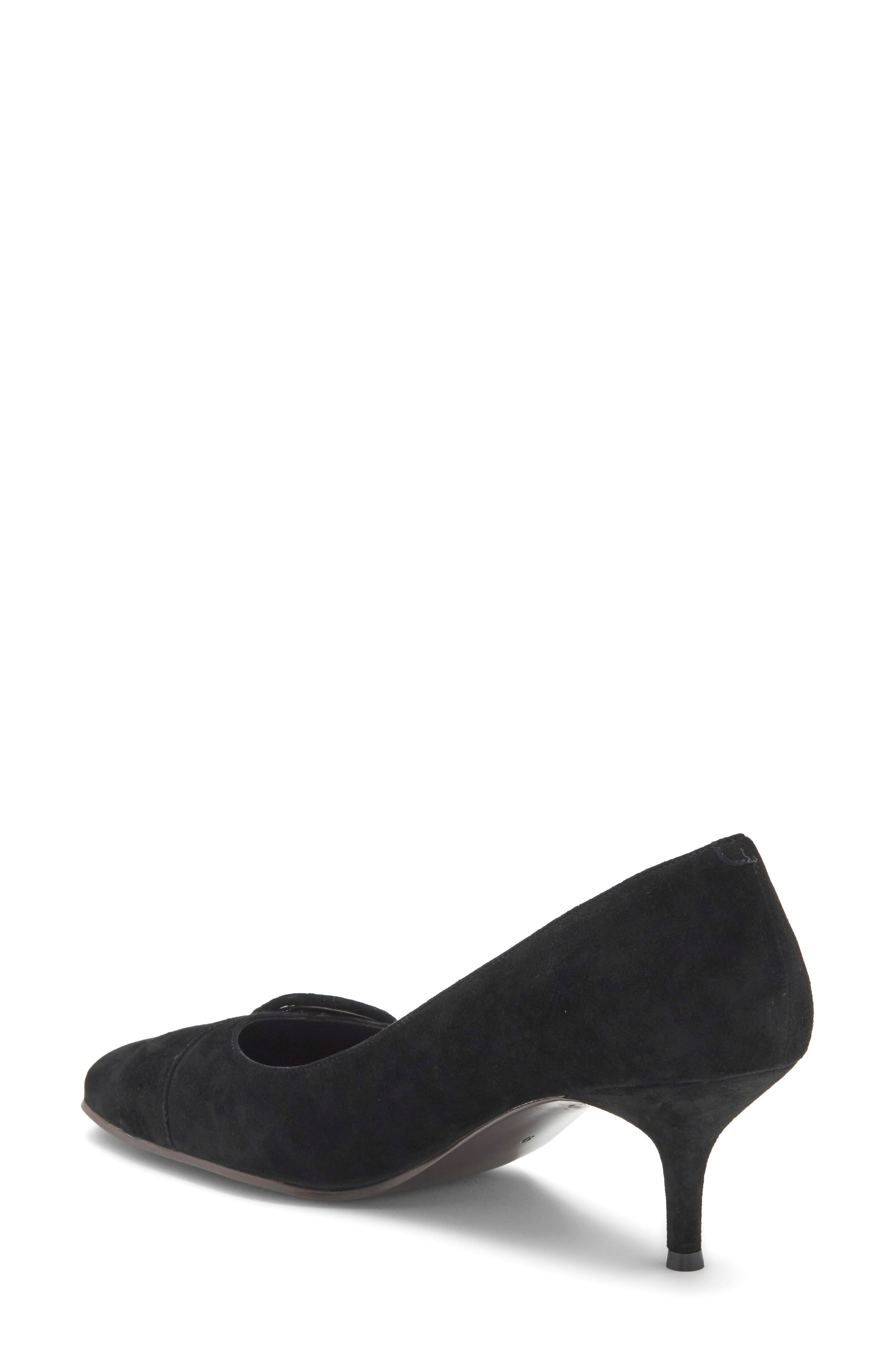 Armina Buckle Pump, Alternate, color, BLACK SUEDE