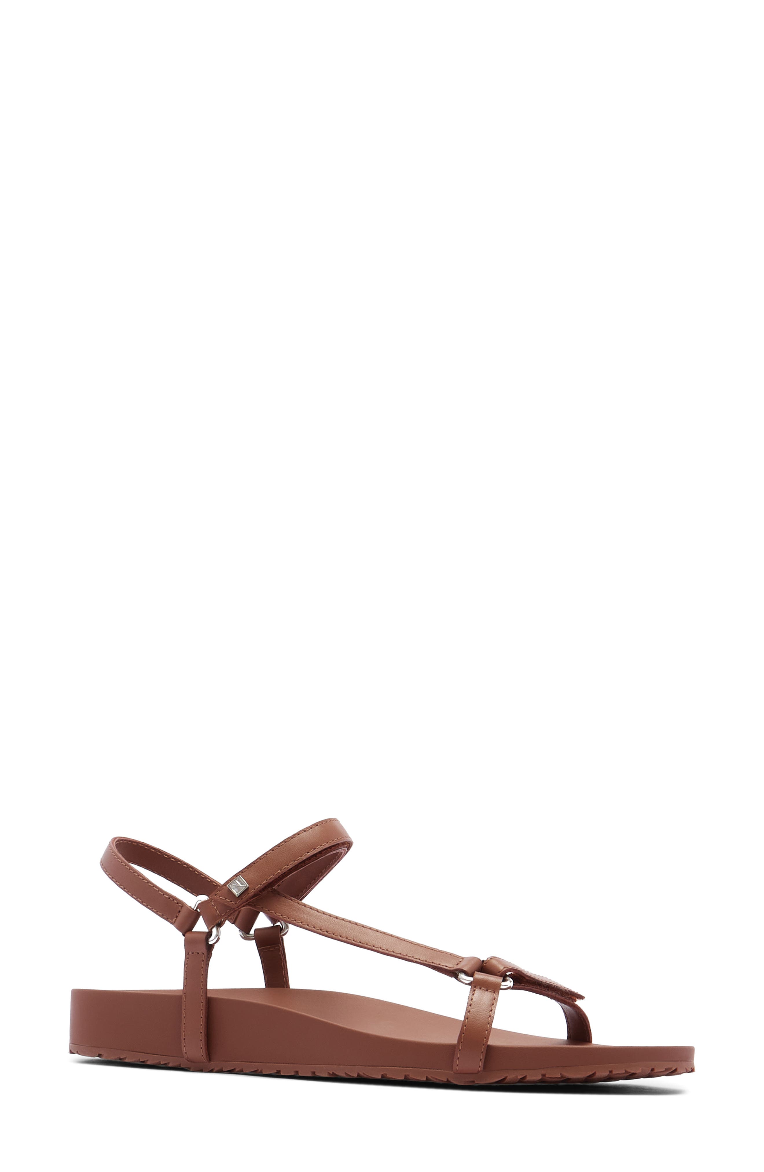 Bronte Waterproof Ankle Strap Slide Sandal, Main, color, RICH TAN